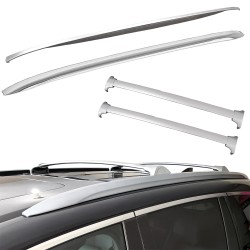 Posris Roof Rack Side Rails and Cross Bars for Honda Pilot 2016 2017 2018 2019 2020 2021 2022 Luggage Carrier Silver